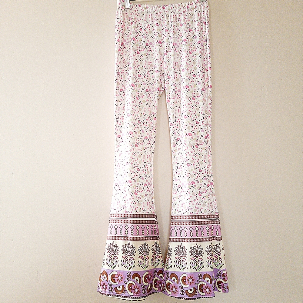 Spandex Boho Paisley Festival Flares